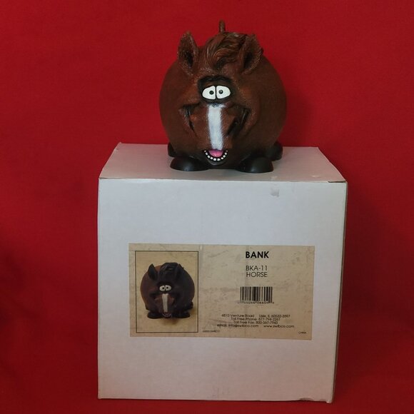 Vintage Swibco Anthropormorphic Horse Coin Bank Resin - Picture 3 of 13
